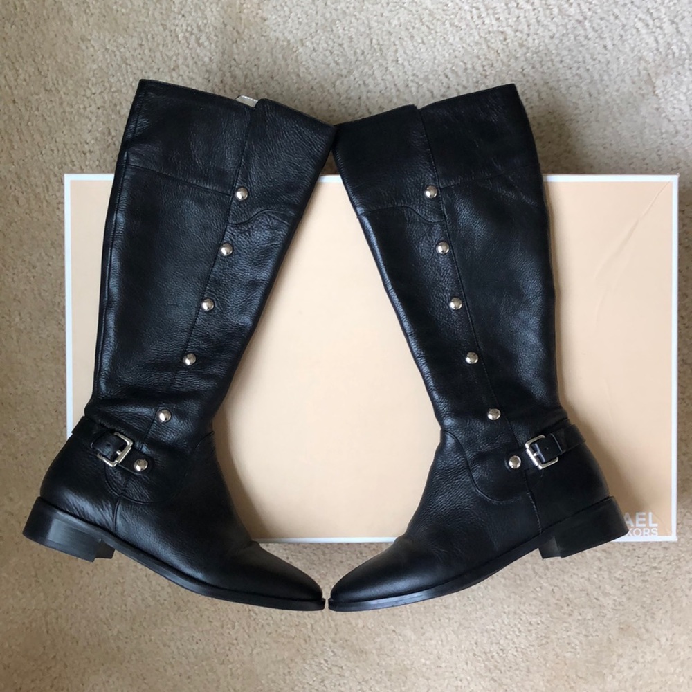 Michael Kors Black Leather Boots